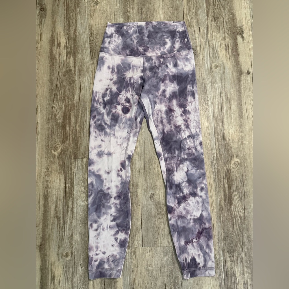 Lululemon Align 25" Diamond Dye Diamond Dye Pink Bliss Graphite Purple size 4